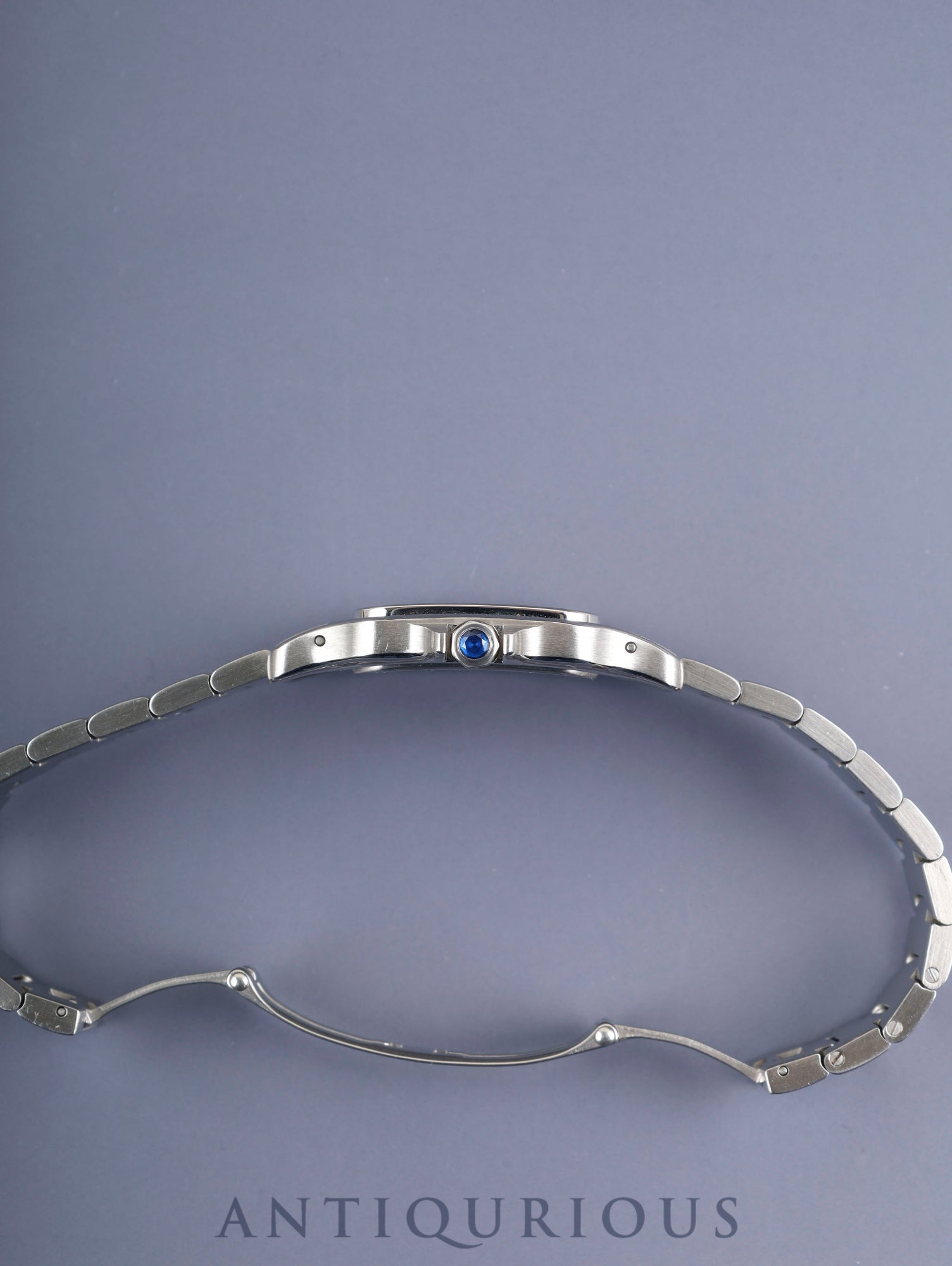 カルティエ サントス ガルベ LM W20018D6 / 1564  クォーツ Cal.687 SS SS ホワイトブルーローマン文字盤（SWISS MADE表記） オーバーホール済み