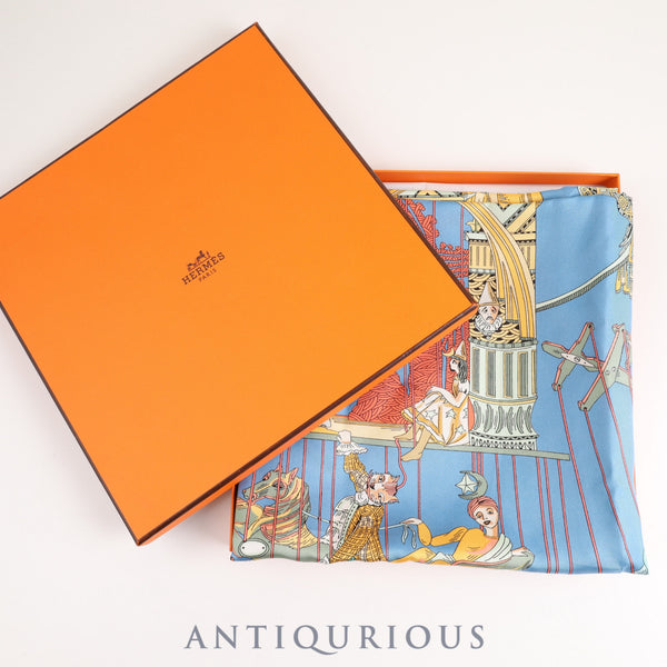 Hermes scarf Carré 90 LE TEMPS des MARIONNETTES Marionette Time SILK 100% Box