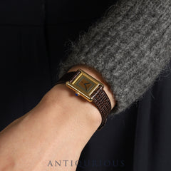 カルティエ マストタンク SM 4919123 / 3 66001クォーツ Cal.057  SV925 革 純正尾錠（GP）スクエアトリニティ文字盤（SWISS表記）　 箱 保証書 オーバーホール済み