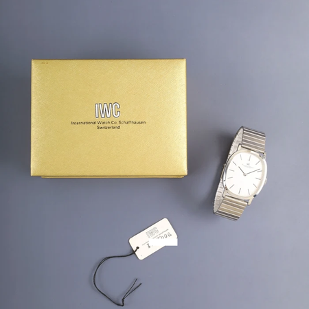 IWC Old Inter 2586 Manual winding Cal.- SS SS Silver linen dial (SWISS marked) Box, Tag, Overhauled