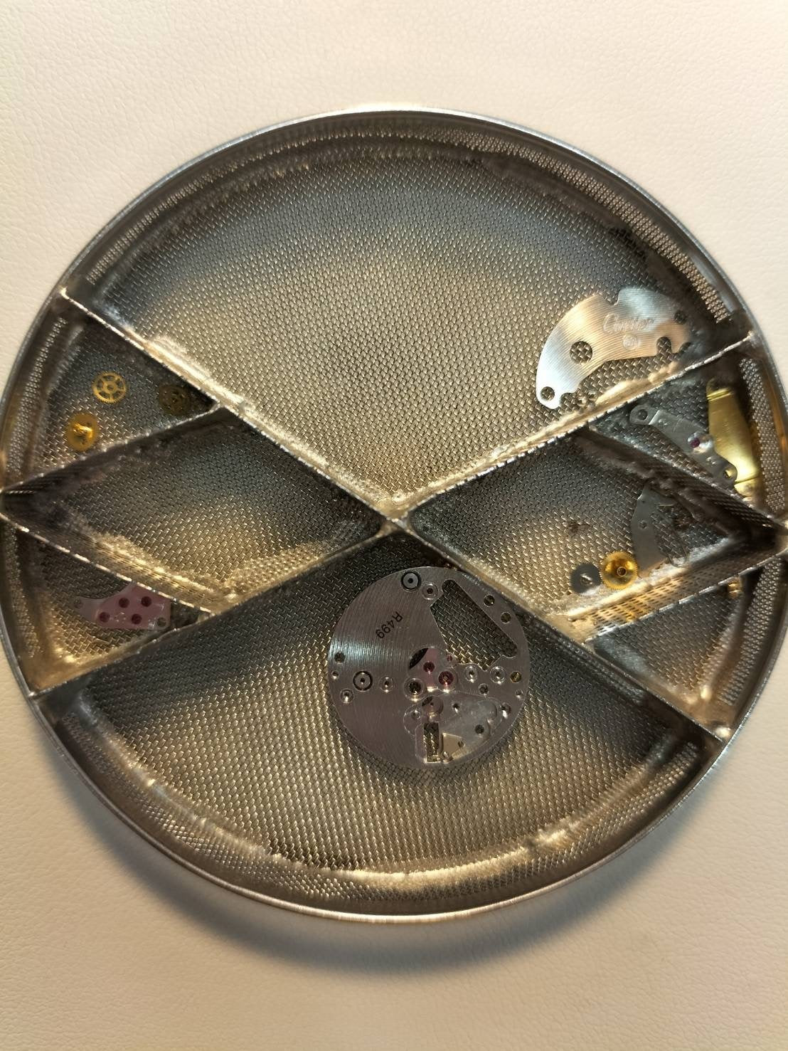 Cartier Vendôme Trinity VLC SM 881004 Quartz Caliber 81 750 Leather Strap with Genuine GP Buckle, White Roman Dial, Overhauled