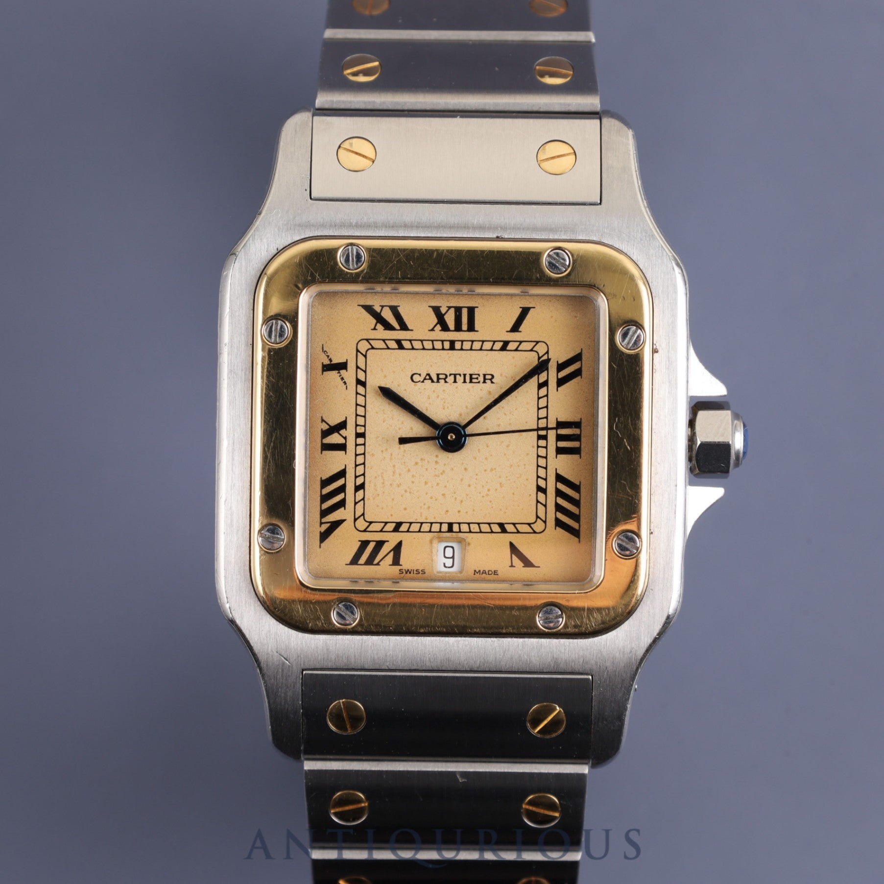 Cartier Santos Galbee LM W20011C4 / 187901 Quartz Cal.687 SS / YG Ivory Dial Overhauled