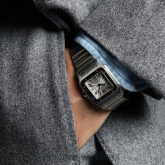 Cartier Santos Galbee LM 2319 Automatic SS SS Silver guilloche dial Overhauled