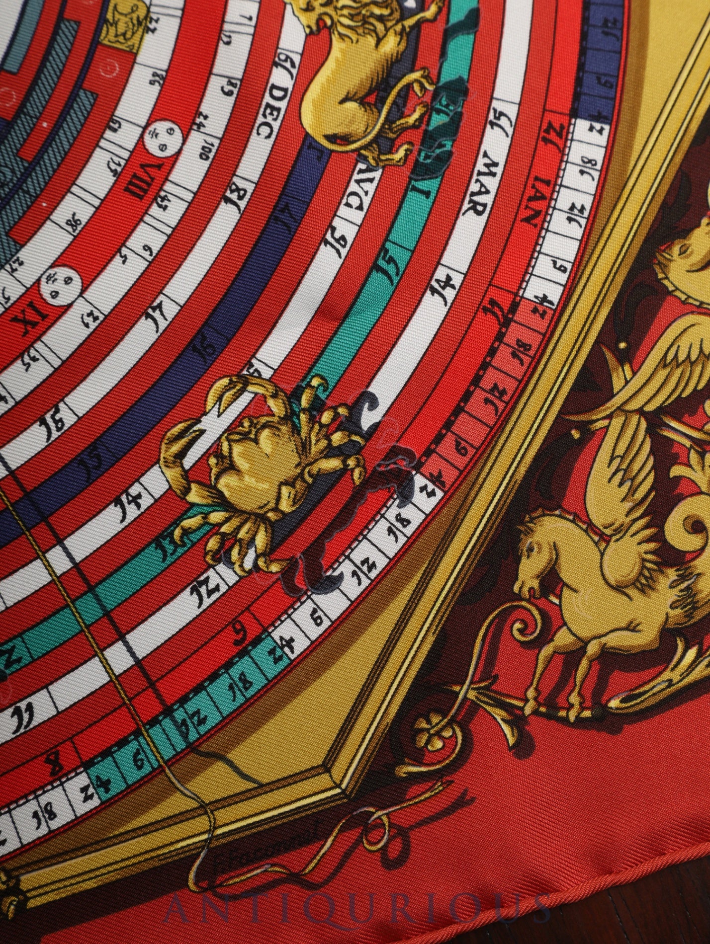 Hermes Scarf Carre 45 ET HORE Astrology SILK 100%