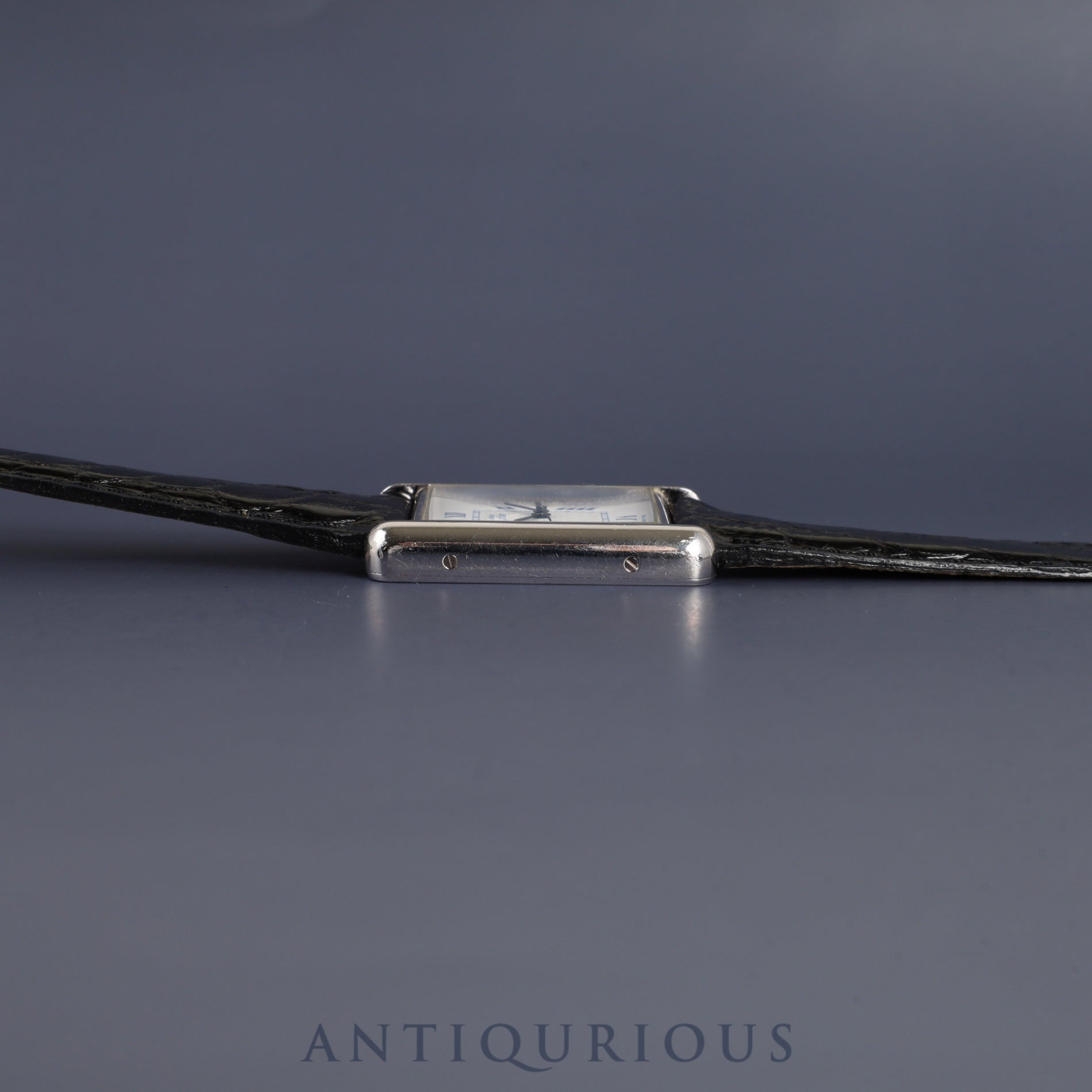 カルティエ マストタンク GM（XL） W1014154/2414 クォーツ Cal.687 SV925 革 純正Dバックル（SS）  ホワイト飛びローマン文字盤 オーバーホール済み