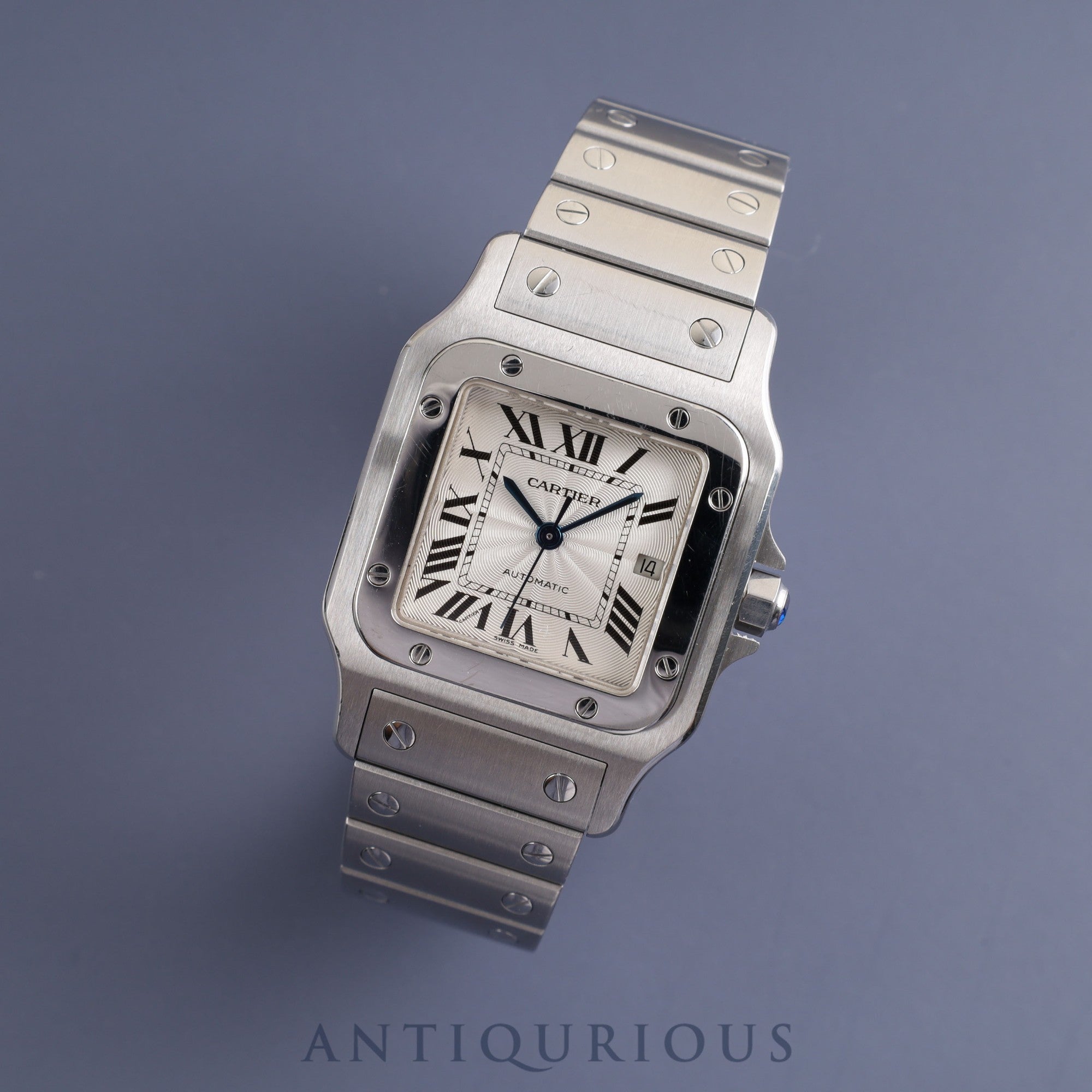 CARTIER SANTOS GALBEE LM 2319 Automatic SS Silver Guilloche Dial