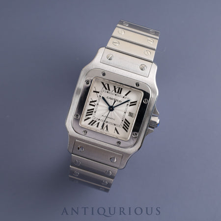 Cartier Santos Galbee LM 2319 Automatic SS Silver Guilloche Dial