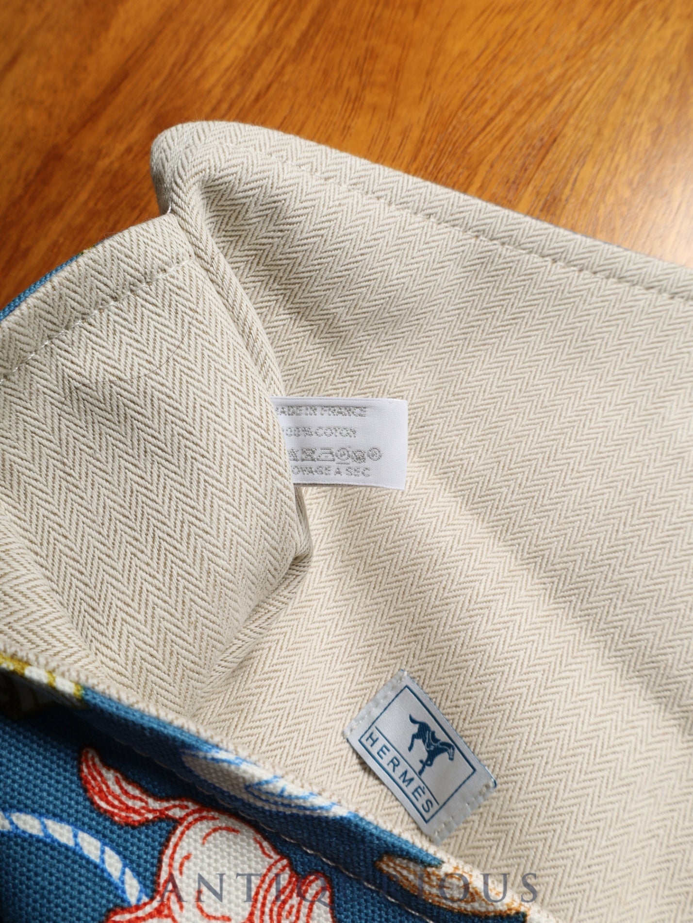 エルメス フラットポーチ コットンキャンバス ウエスタンカンパニー GM コットン100％