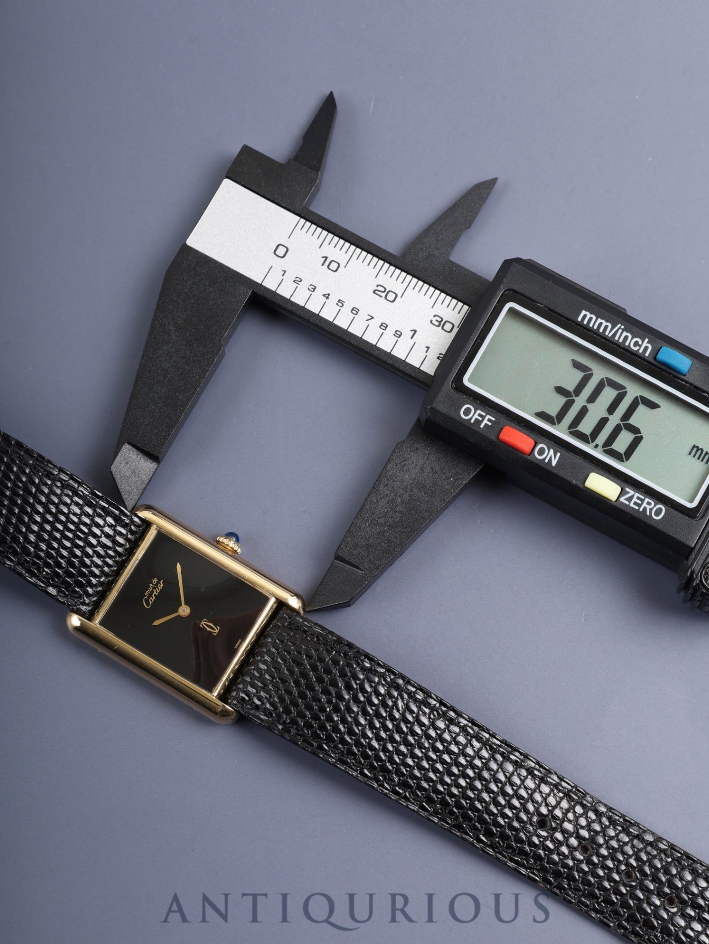 カルティエ マストタンク LM 手巻き Cal.78-1 SV925 純正革ベルト 純正ピンバックル（GP）オニキス文字盤（SWISS表記 ）オーバーホール済み