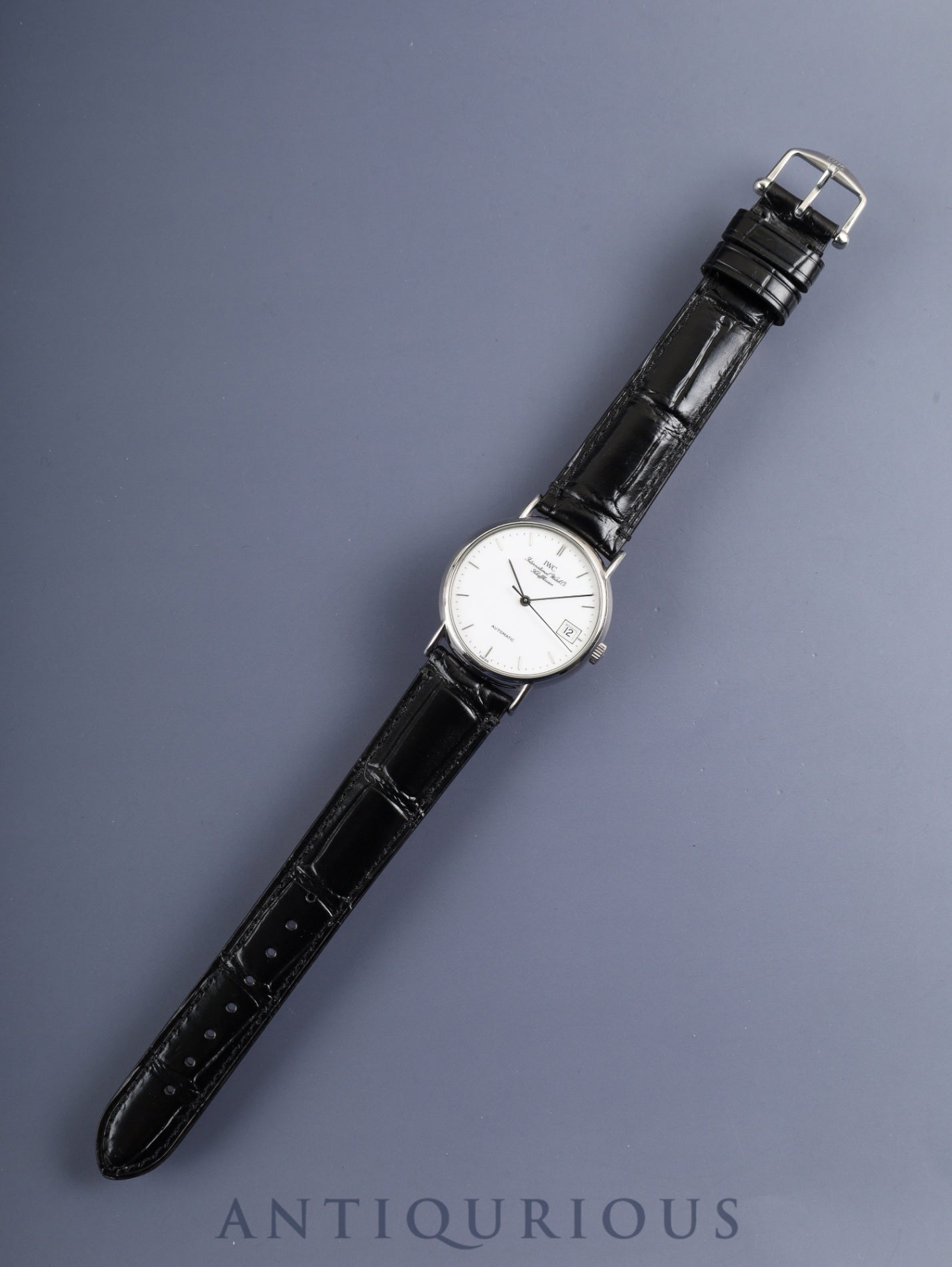 IWC ポートフィノ IW351324 自動巻き Cal.37621 SS 革 純正ピンバックル（SS）ホワイト文字盤 オーバーホール済み アイダブリュシー