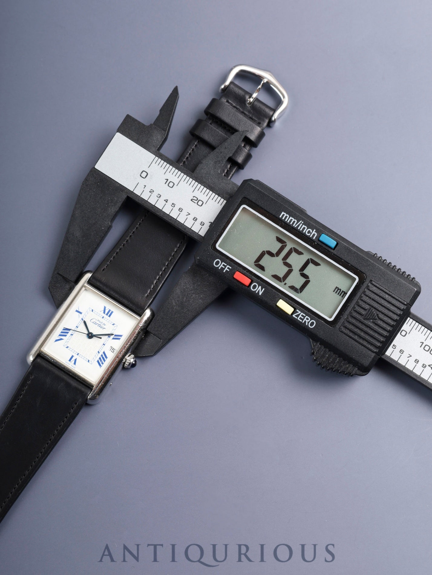 カルティエ マストタンク GM（XL） W1014154 / 2414 クォーツ Cal.687 SV925 革 純正尾錠（SS） ホワイト飛びローマン文字盤（SWISS MADE表記）オーバーホール済み