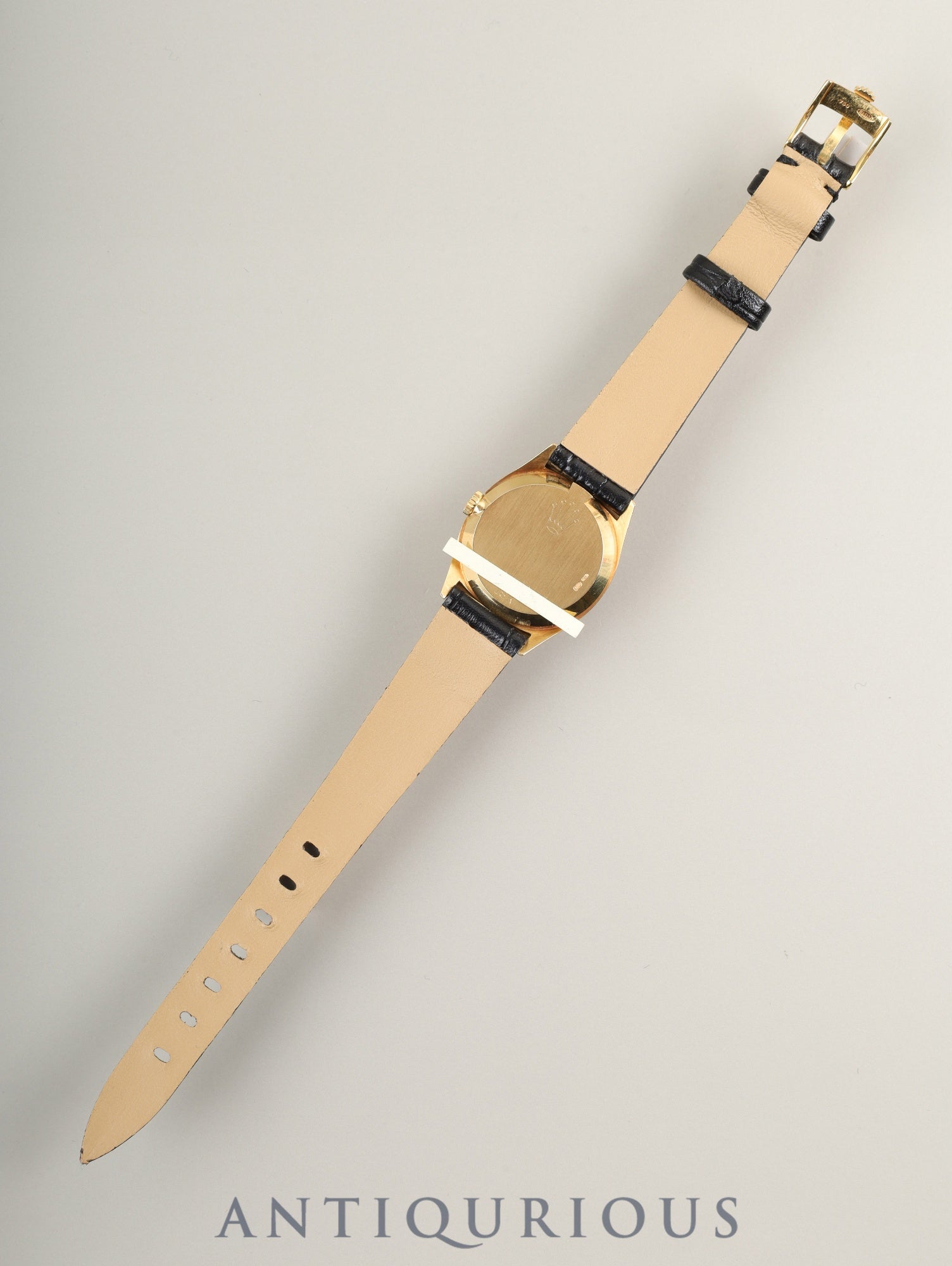 Rolex Cellini 4133 Manual Winding Caliber 1601 750YG Leather Strap with Genuine Buckle (750YG) Champagne Dial No. 43 (1975) Overhauled