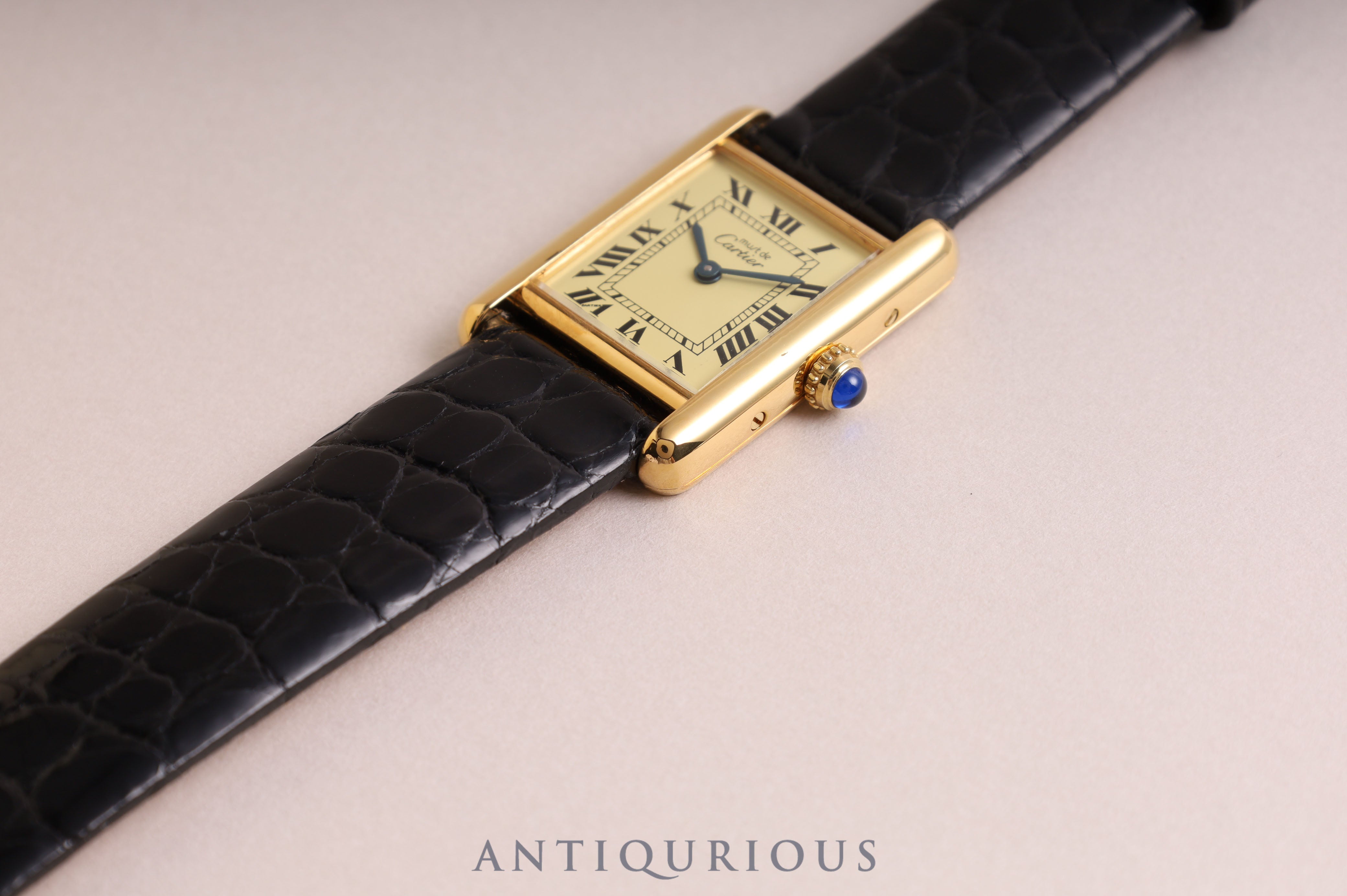 Cartier Must Tank SM QZ Ivory Roman Dial