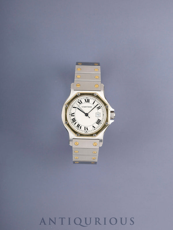 カルティエ サントス オクタゴン LM 2966 自動巻き Cal.ETA2671 SS/YG SS/YG アイボリーローマン文字盤（SWISS表記） オーバーホール済み