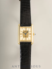 Cartier Must Tank SM 3 66001 Quartz Cal.057 SV925 Leather Original Pin Buckle (GP) Cloisonné Dial (SWISS marking) Overhauled Polished