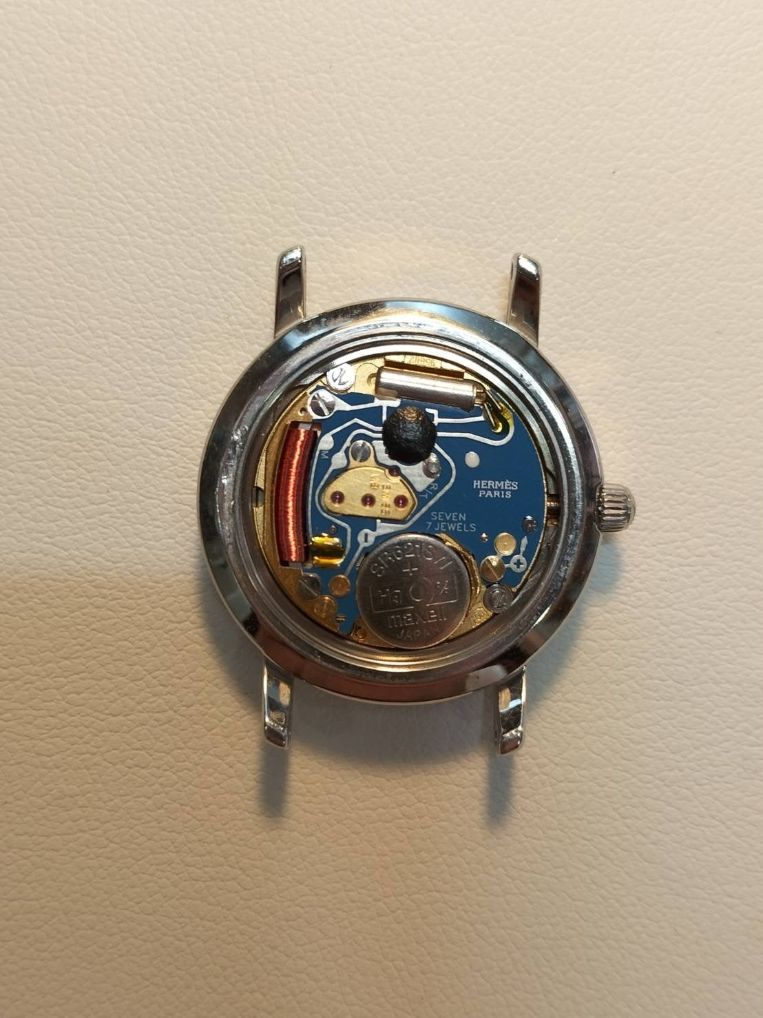 Hermès Clipper CL4.210 Quartz SS SS White Dial Box Manual Warranty (1999) Overhauled