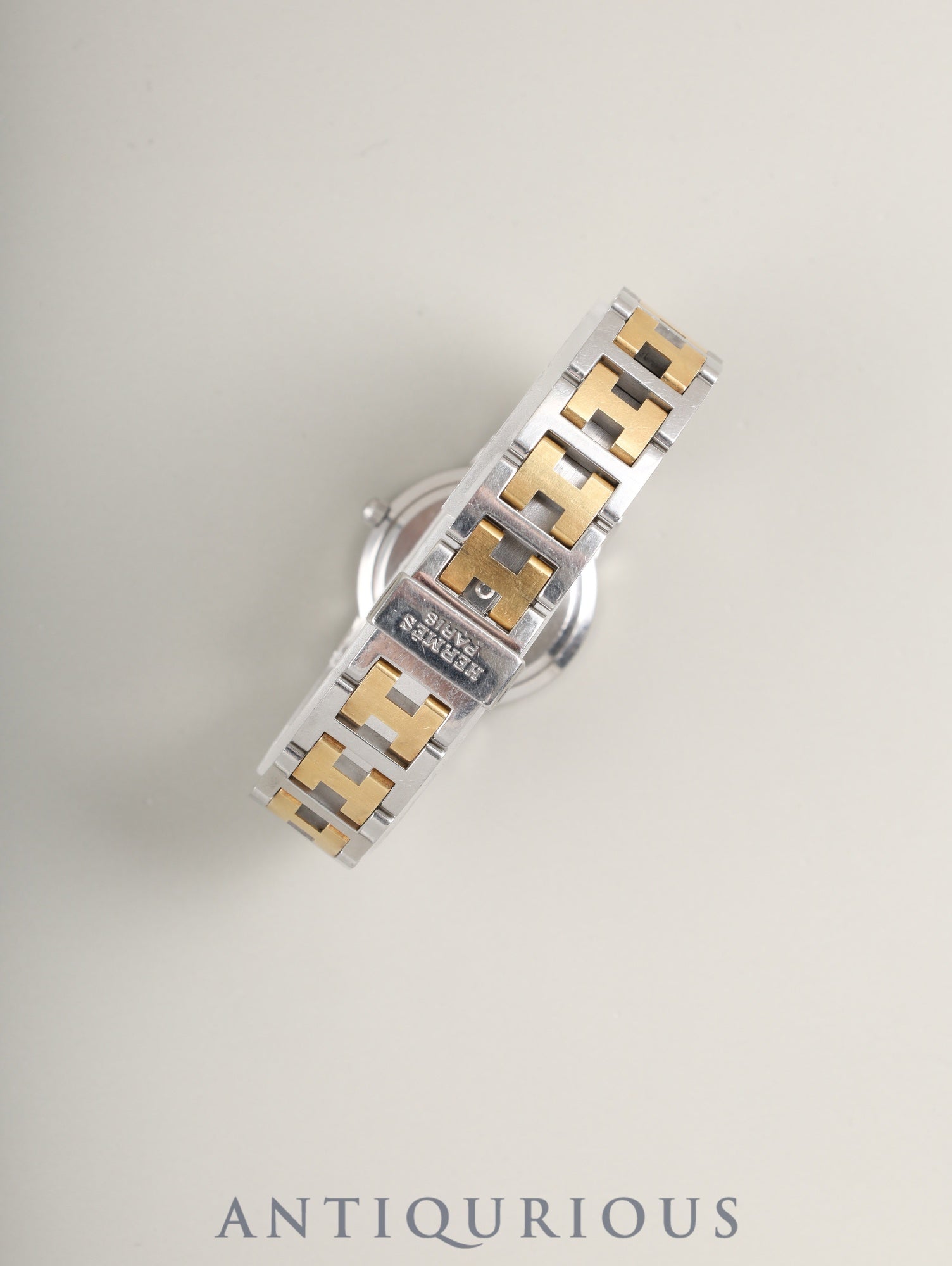 エルメス クリッパー CL4.220 クォーツ SS/GP SS/GP  アイボリー文字盤 30mm 箱 冊子 保証書 ※オーバーホール済み