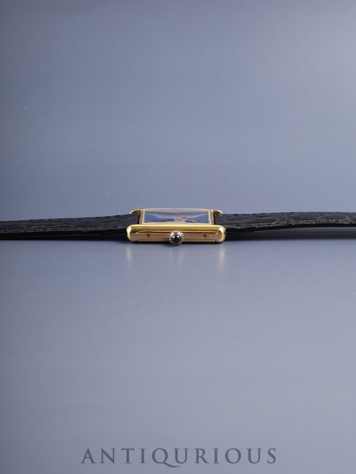 カルティエ マストタンク LM  6 手巻き Cal.78-1（ETA2512）SV925 革 純正ピンバックル（GP）ラピスラズリ文字盤（SWISS表記 ）オーバーホール済み 新品仕上げ済み