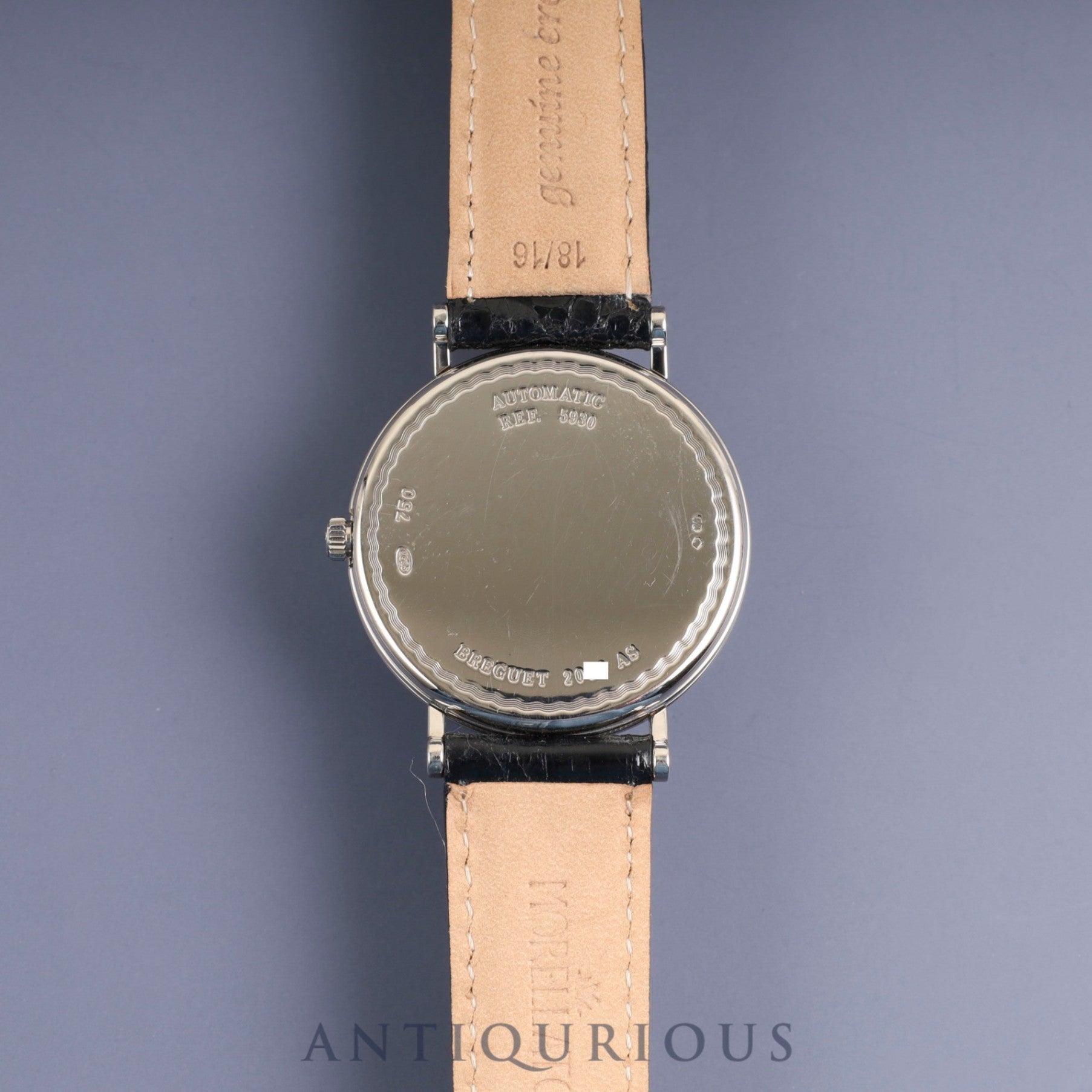 ブレゲ クラシック ツインバレル 5930BB /12/986 自動巻き Cal.517/1 750 革 純正尾錠（750）シルバーローマン文字盤 箱 冊子 保証書（2012年）オーバーホール済み