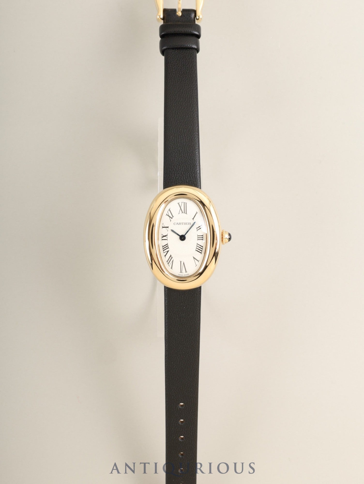 Cartier Baignoire SM WGBA0007 / 4194 Quartz Cal.159 750YG Leather Original Pin Buckle (750YG) Ivory Roman Dial (SWISS MADE marking) Box (Cushion: old model) Booklet Warranty (2022) Overhauled