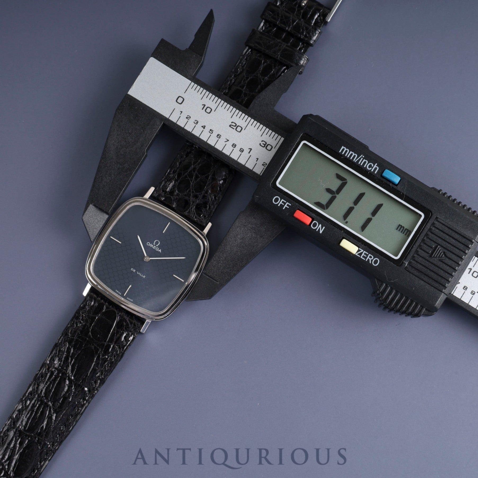Omega De Ville 111.0118 Manual winding Cal.625 SS Genuine leather strap Genuine buckle (SS) Navy dial Overhauled
