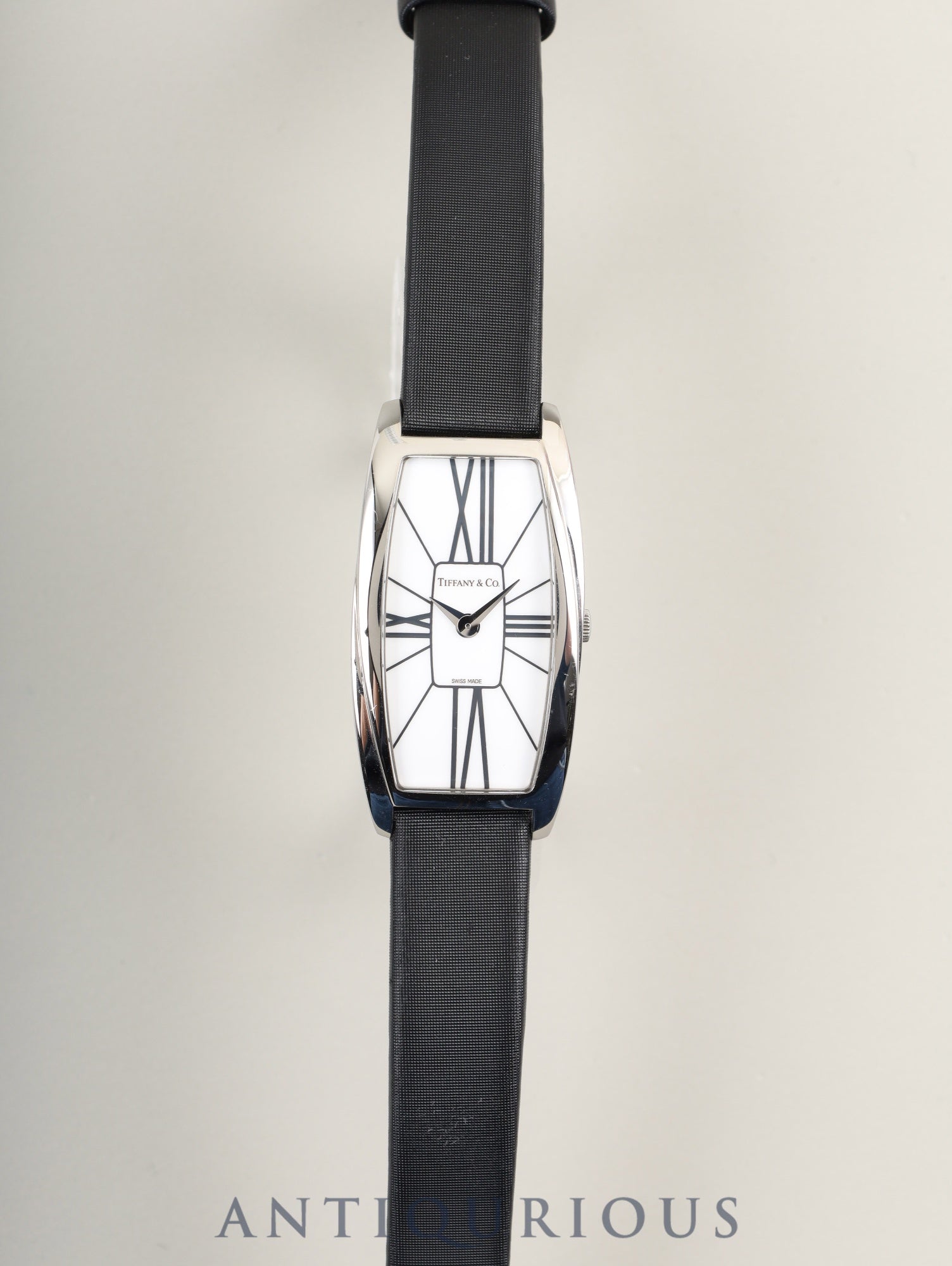 ティファニー ジェメア Z6401.10.10 クォーツ Cal.976.001 SS 純正革ベルト 純正尾錠（SS）ホワイトローマン文字盤 冊子 オーバーホール済み