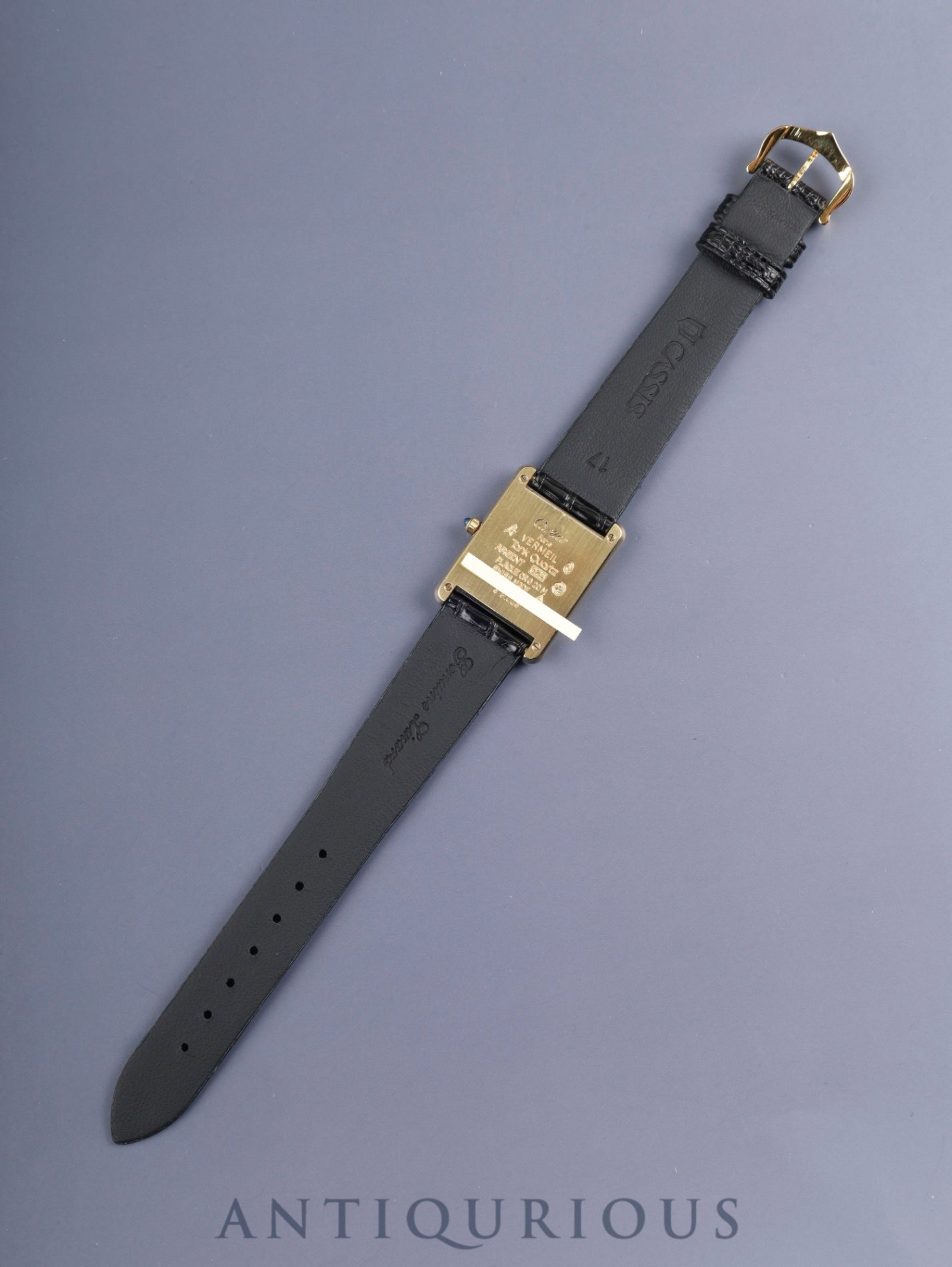 カルティエ マストタンク LM 6 81006 クォーツ SV925 革 純正ピンバックル（GP）フロントトリニティ文字盤（SWISS表記）箱 冊子 保証書（1995年）カルティエブティックにてコンプリートサービス済み