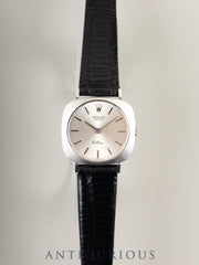 ロレックス チェリーニ 3747 手巻き Cal.1600 750WG 革 純正尾錠（SS） シルバー文字盤 31番台（1970年） オーバーホール済み