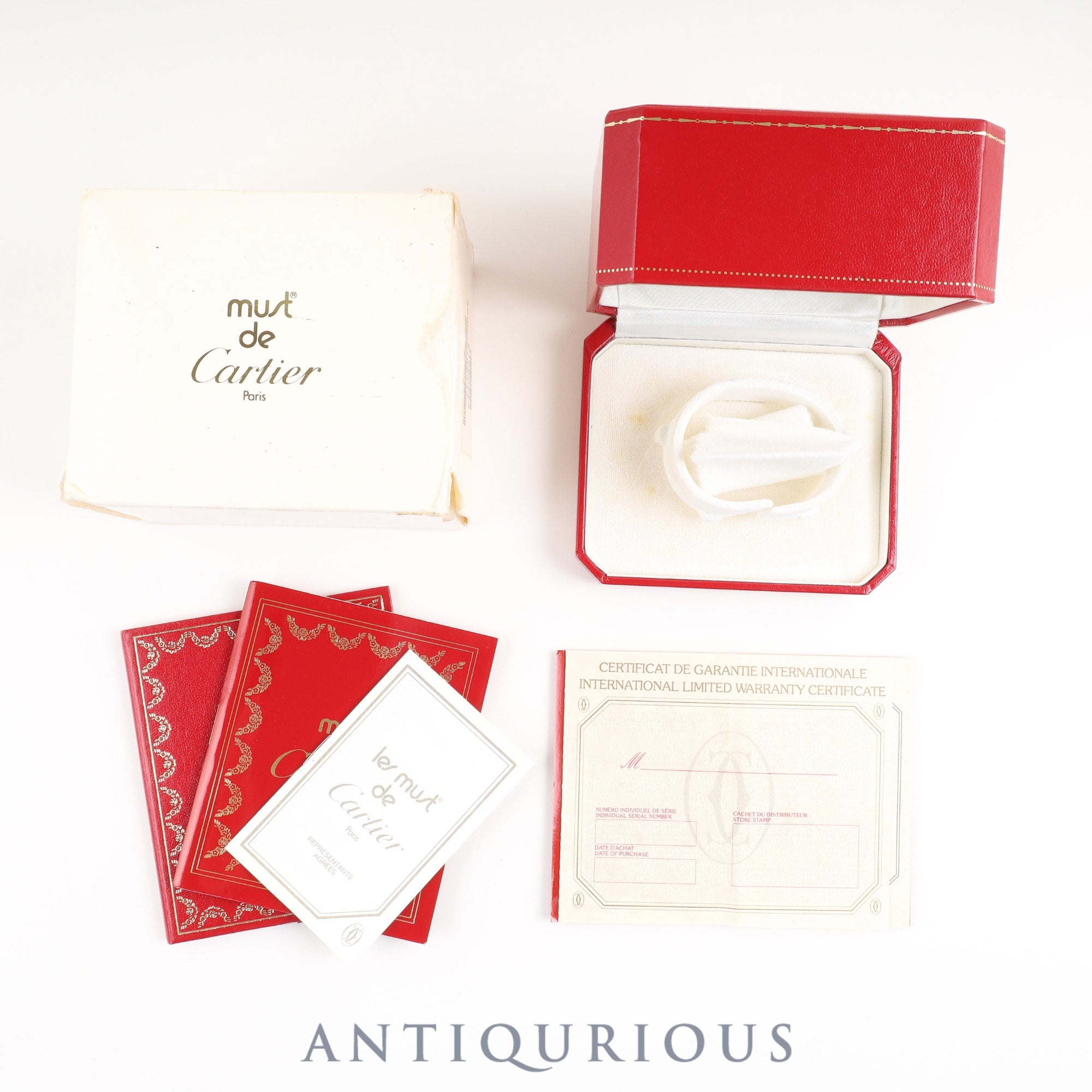 カルティエ マストタンク SM 1613 クォーツ Cal.057 SV925 革 純正Dバックル（GP） オパラン文字盤 箱 冊子 保証書 オーバーホール済み