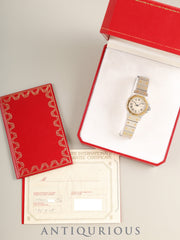 Cartier Santos Octagon SM 187903 Quartz Cal.87 SS/YG SS/YG Ivory Roman Dial (SWISS marking) Box, Manual, Warranty (1988) Overhauled