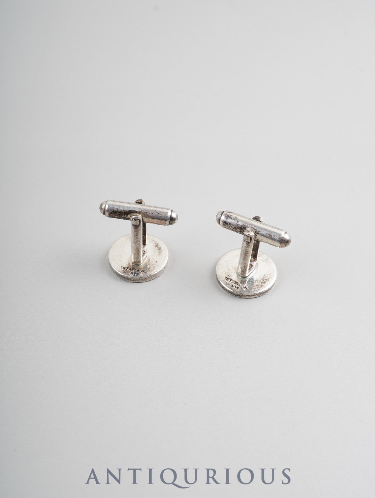 ティファニー カフリンクス ストライプ サークル スターリングシルバー