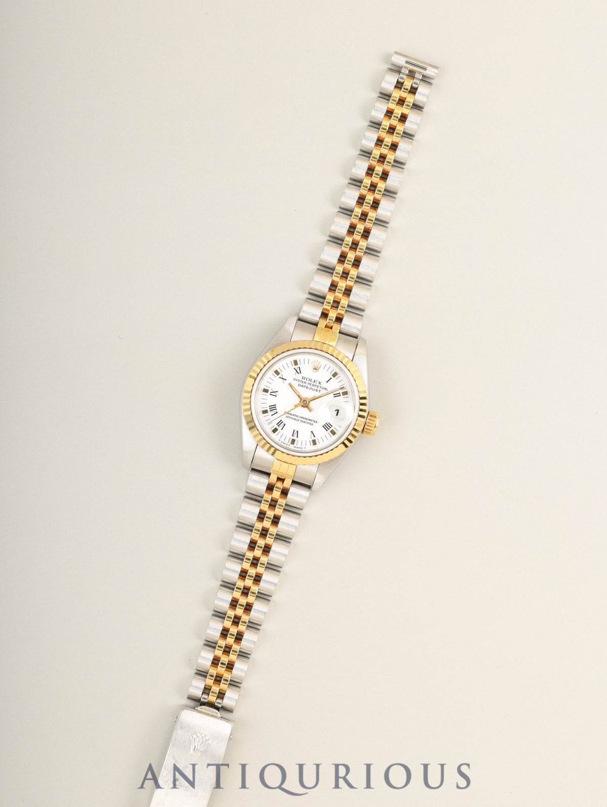 Rolex Datejust Lady 69173 Automatic Cal.2135 SS/YG SS/YG White Roman Dial S-serial (1993) Box, Warranty Card (1995 / Name written), Booklet, Overhauled