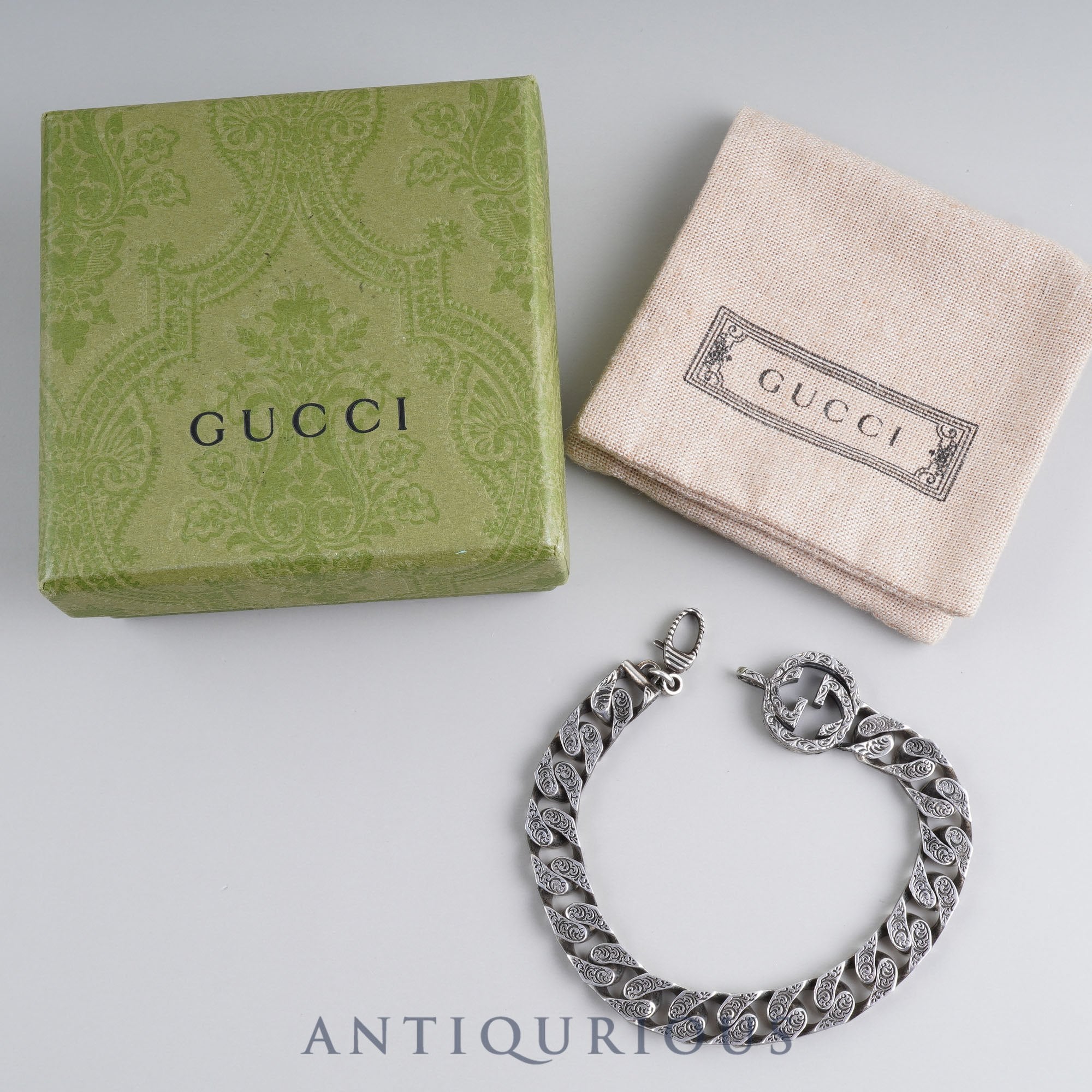 Gucci Bracelet Interlocking Chain SV925 Box