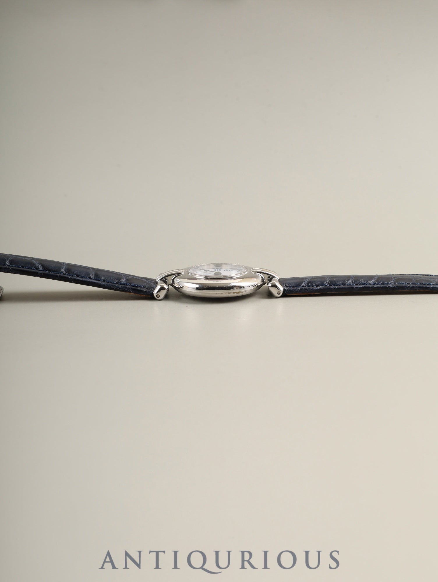 カルティエ マストコリゼ W1001665 / 690002 クォーツ Cal.90.06 SV925 革 純正Dバックル（SS） ホワイトローマン文字盤 箱 冊子 保証書（個人名記載あり）オーバーホール済み