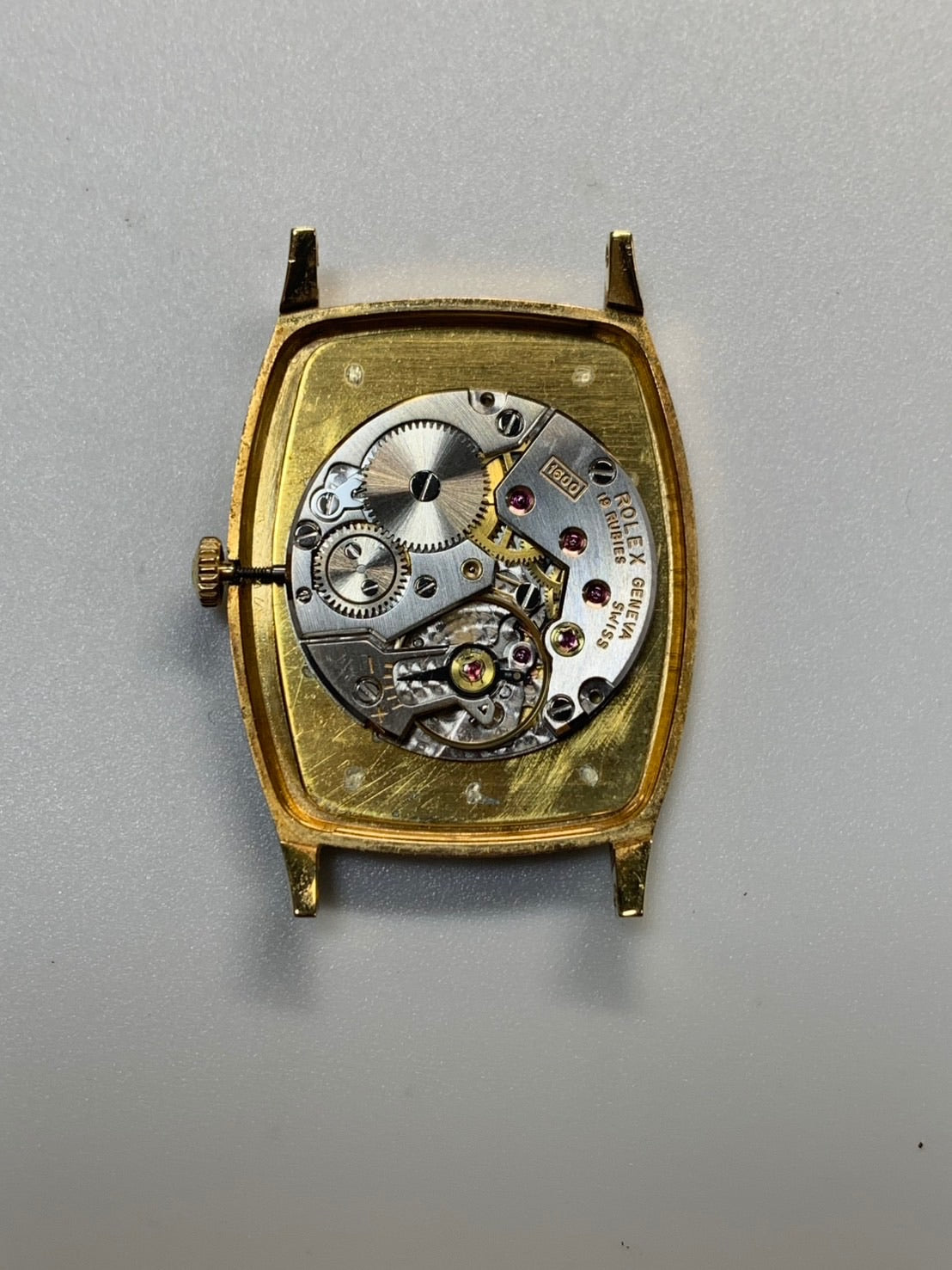 ロレックス チェリーニ 3807/8 手巻き Cal.1600 750YG 革 純正ピンバックル（GP）シャンパン文字盤（SWISS表記） 39番台（1973年）国際サービス保証書（2015年）メーカー修理明細書（2015年 / 個人名記載あり）オーバーホール済み