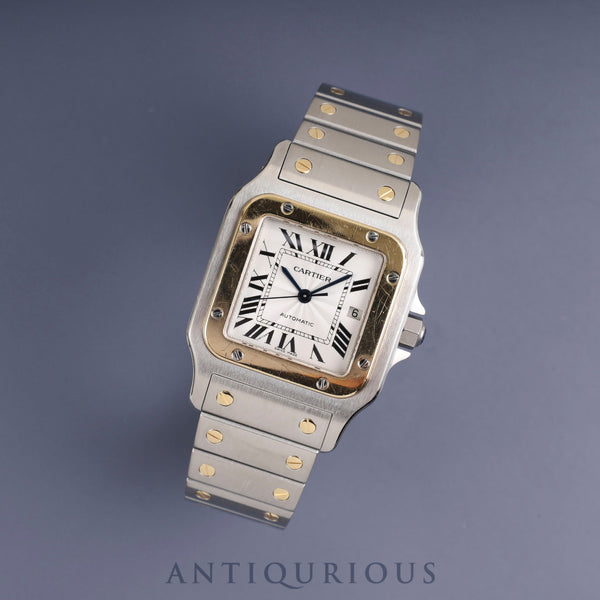 Cartier Santos Galbee LM W20058C4 / 2319 Automatic SS/YG SS/YG Silver guilloche dial Complete service (full maintenance) completed at Cartier boutique