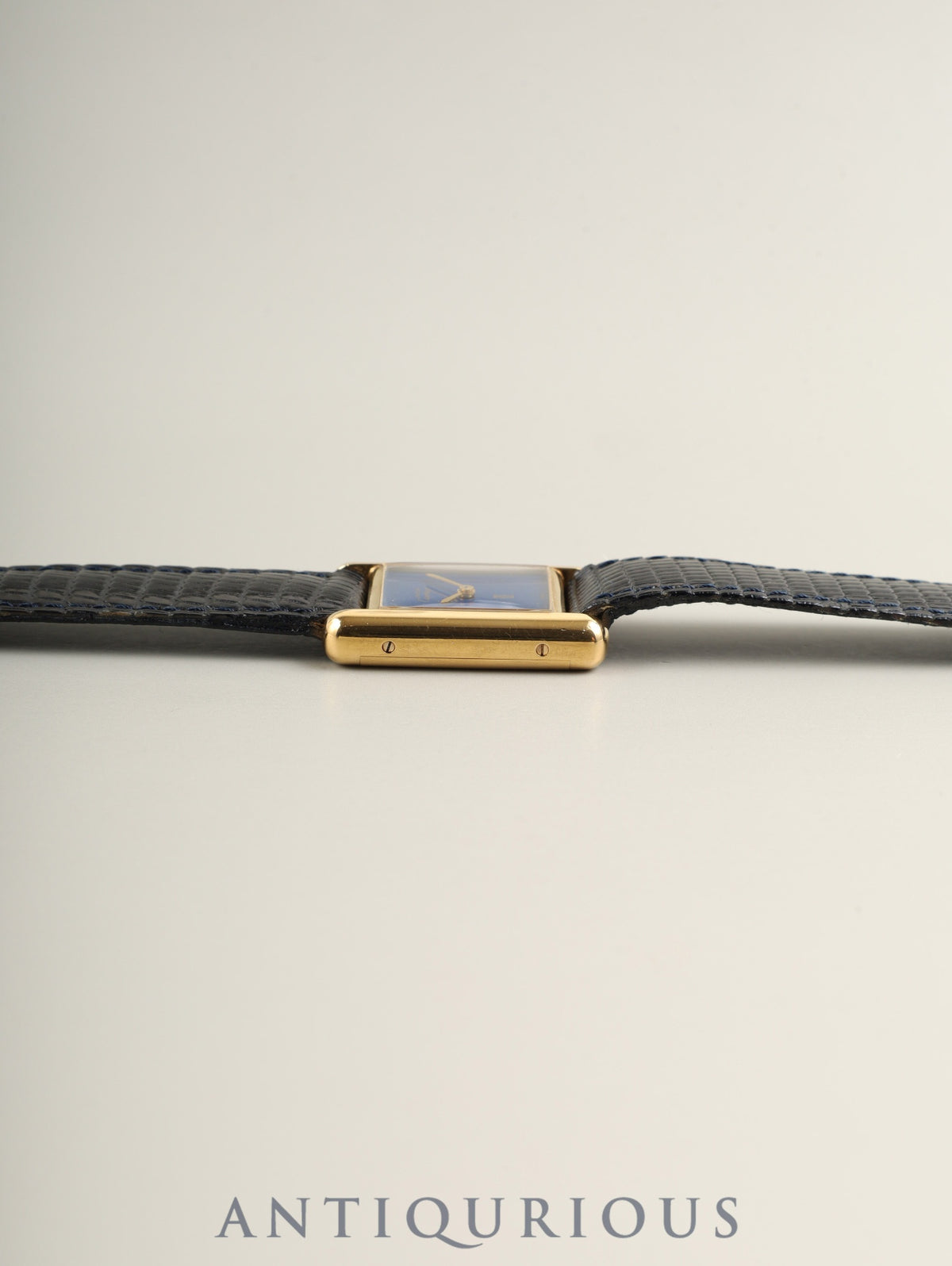 カルティエ マストタンク SM 3 手巻き Cal.78-1 SV925 革 純正ピンバックル（GP）ラピスラズリ文字盤（SWISS表記）オーバーホール済み