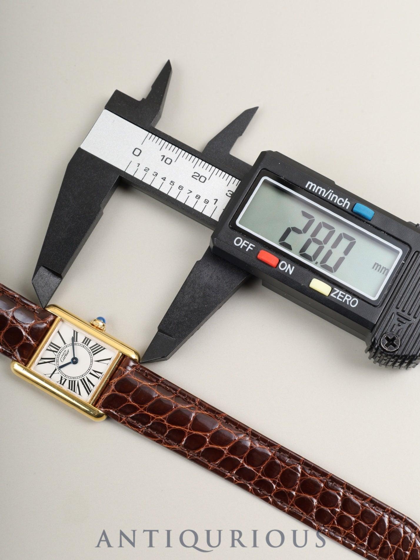 Cartier Must Tank SM 5057001 Quartz SV925 Leather Genuine D-Buckle (GP) Oparan Dial (SWISS marking) Polished, Complete Service by Cartier Boutique