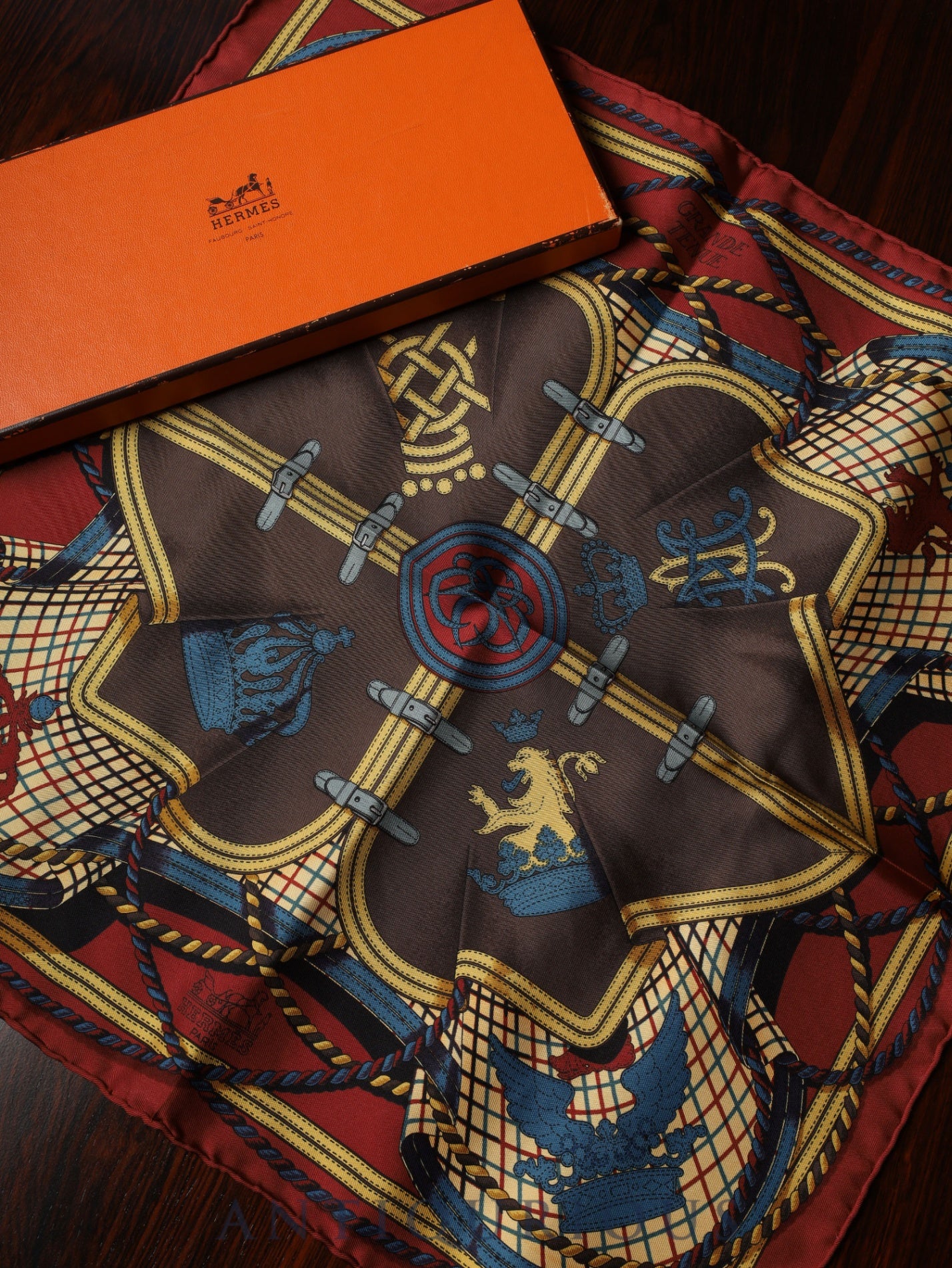 Hermès Scarf Carre 45 GRANDE TENUE Horse's Full Dress Silk 100% Box
