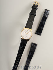 Rolex Cellini 4133 Manual Winding Caliber 1601 750YG Leather Strap with Genuine Buckle (750YG) Champagne Dial No. 43 (1975) Overhauled