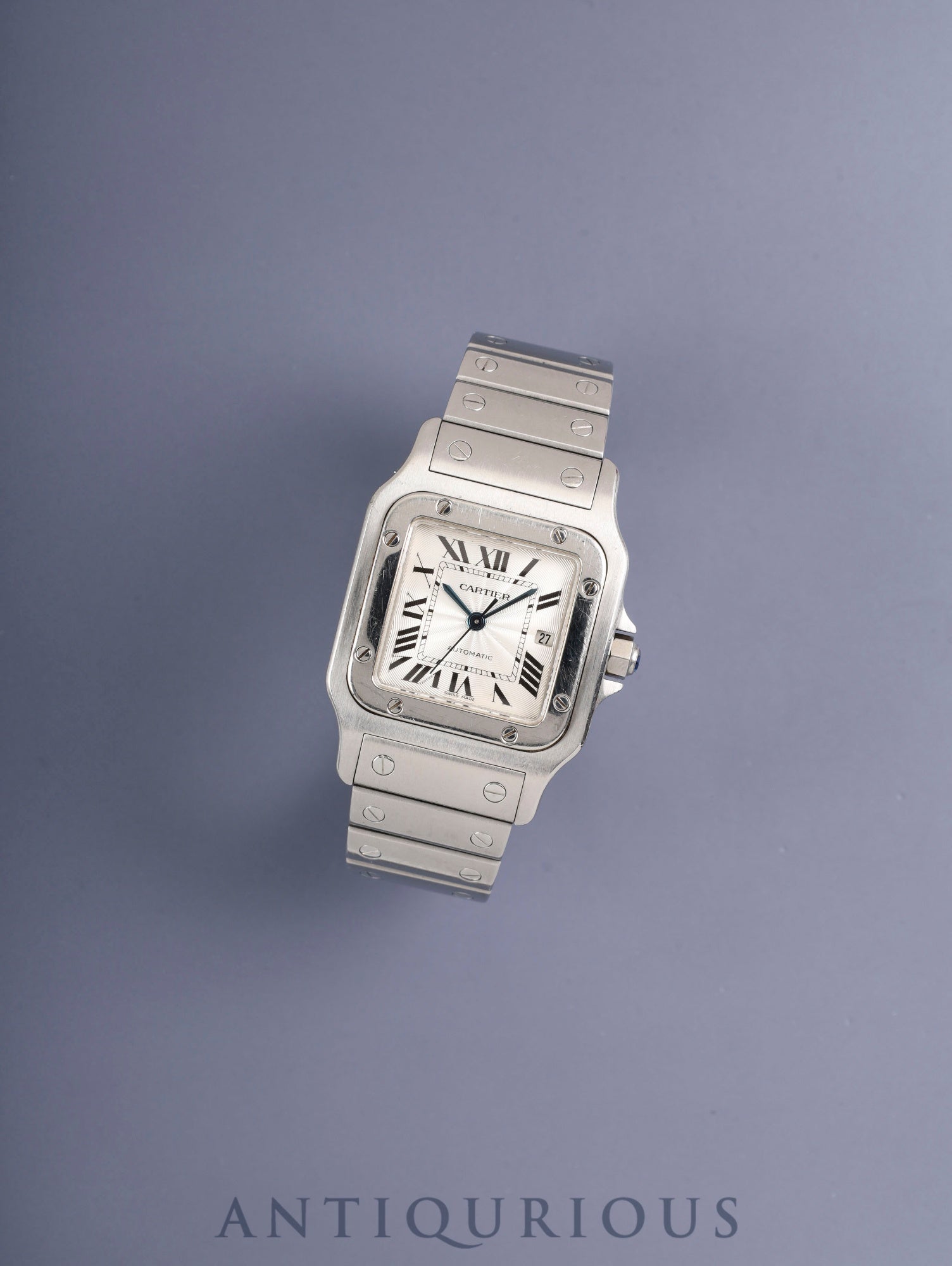 カルティエ サントス ガルベ LM W20055D6 / 2319 自動巻き Cal.C120 SS SS シルバーギョーシェローマン文字盤 オーバーホール済み