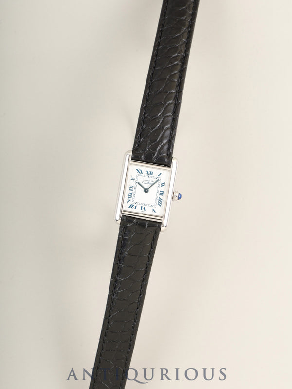 カルティエ マストタンク SM W1001565 / 1614 クォーツ Cal.057 SV925 革 純正Dバックル（SS） ホワイトローマン文字盤（SWISS表記）オーバーホール済み