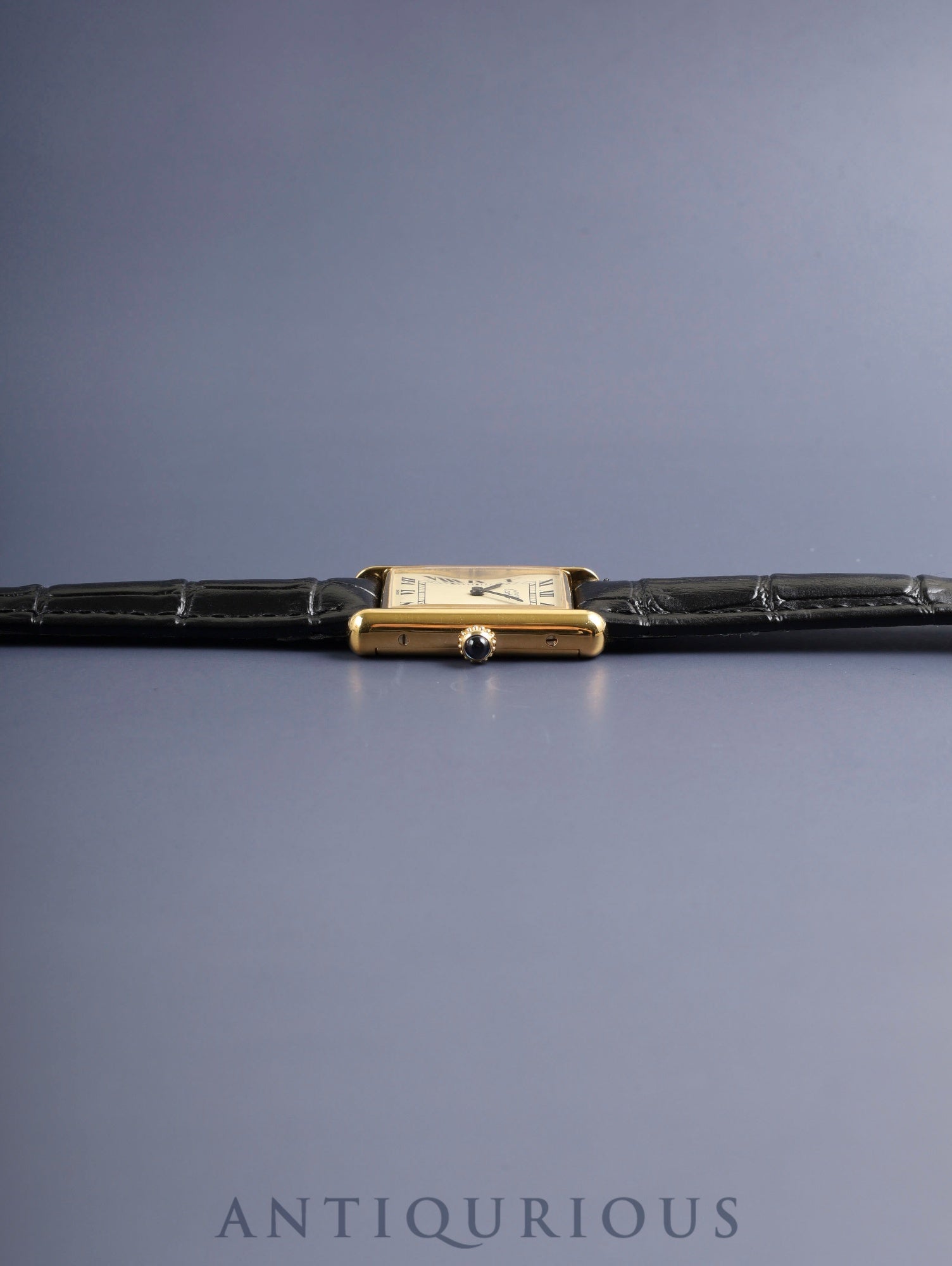 カルティエ マストタンク LM 手巻き Cal.78-1 SV925 革 純正ピンバックル（GP） アイボリーローマン文字盤（SWISS表記）オーバーホール済み 新品仕上げ済み