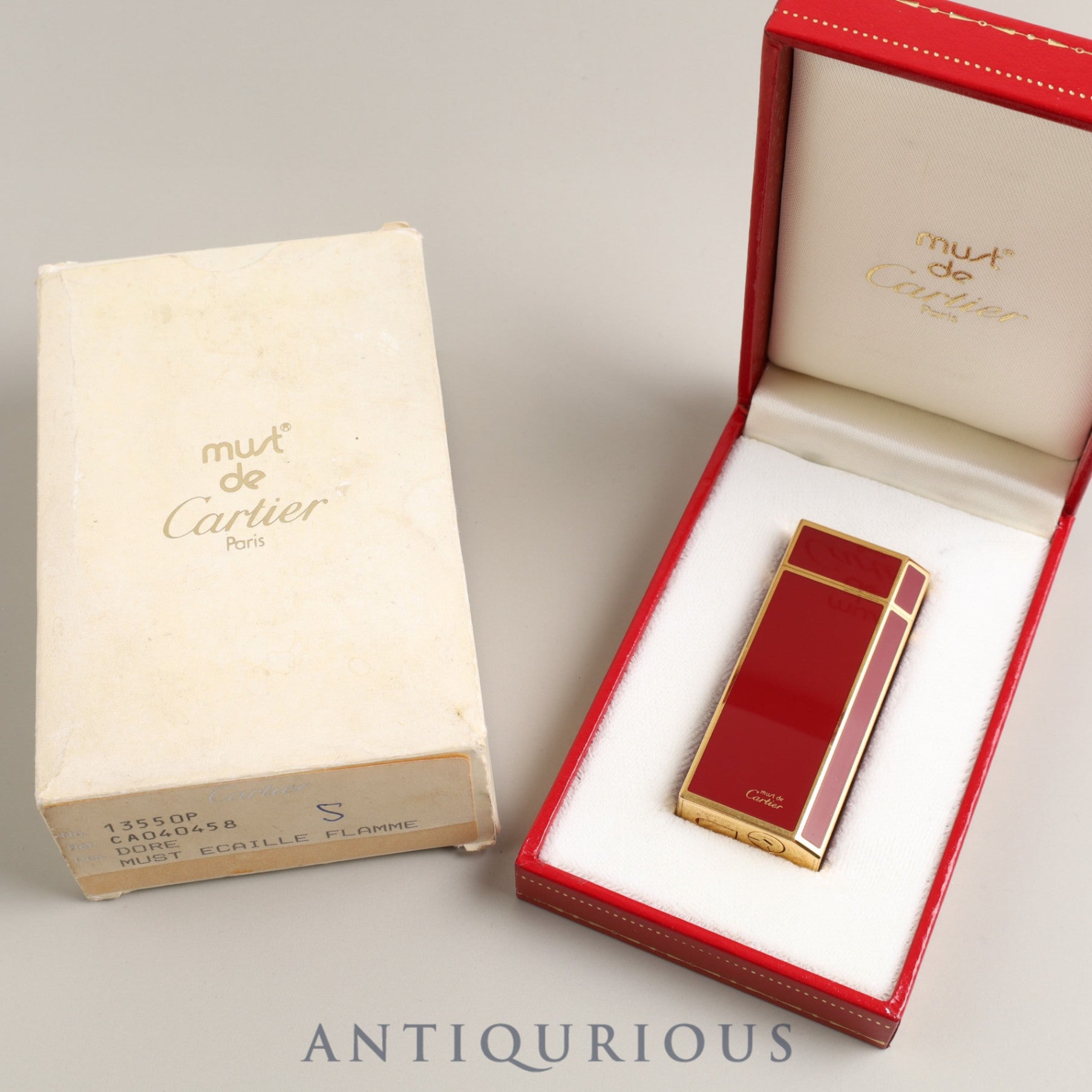 Cartier lighter Pentagon Bordeaux lacquer x GP box Mechanical inspection and adjustment completed