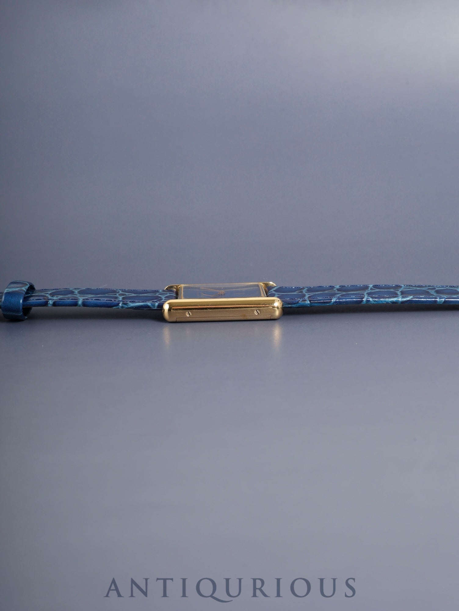 カルティエ マストタンク LM 6 手巻き Cal.78-1 SV925 革 純正ピンバックル（GP）ラピスラズリ文字盤（SWISS表記）オーバーホール済み