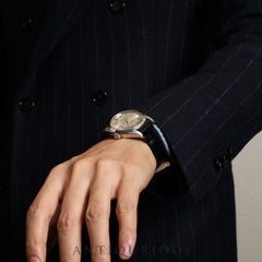 Rolex Oyster Perpetual Date 1500 Automatic Caliber 1570 Stainless Steel Leather Strap with Aftermarket Buckle (Stainless Steel) Silver Dial 36mm No. 53 (1977) Overhauled