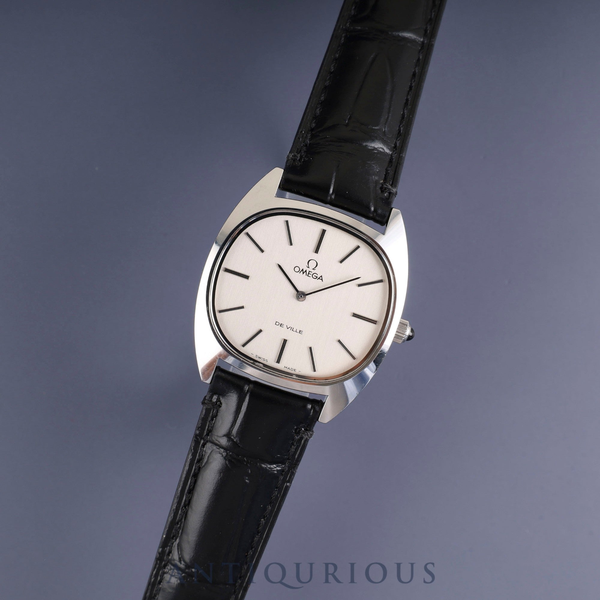 Omega De Ville 111.0132 Manual Winding Caliber 625 Stainless Steel Leather Strap with Genuine Stainless Steel Buckle, Silver Dial, Overhauled