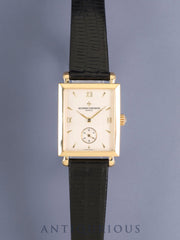 ヴァシュロン・コンスタンタン ヒストリーク キャビノチェ 91001/000J-8389 手巻き Cal.1017 750YG 革 純正ピンバックル（750YG） アイボリー文字盤（SWISSMADE表記 / σダイアル）箱 保証書（年代未記載）ケース 冊子 純正レザーベルト付き オーバーホール済み
