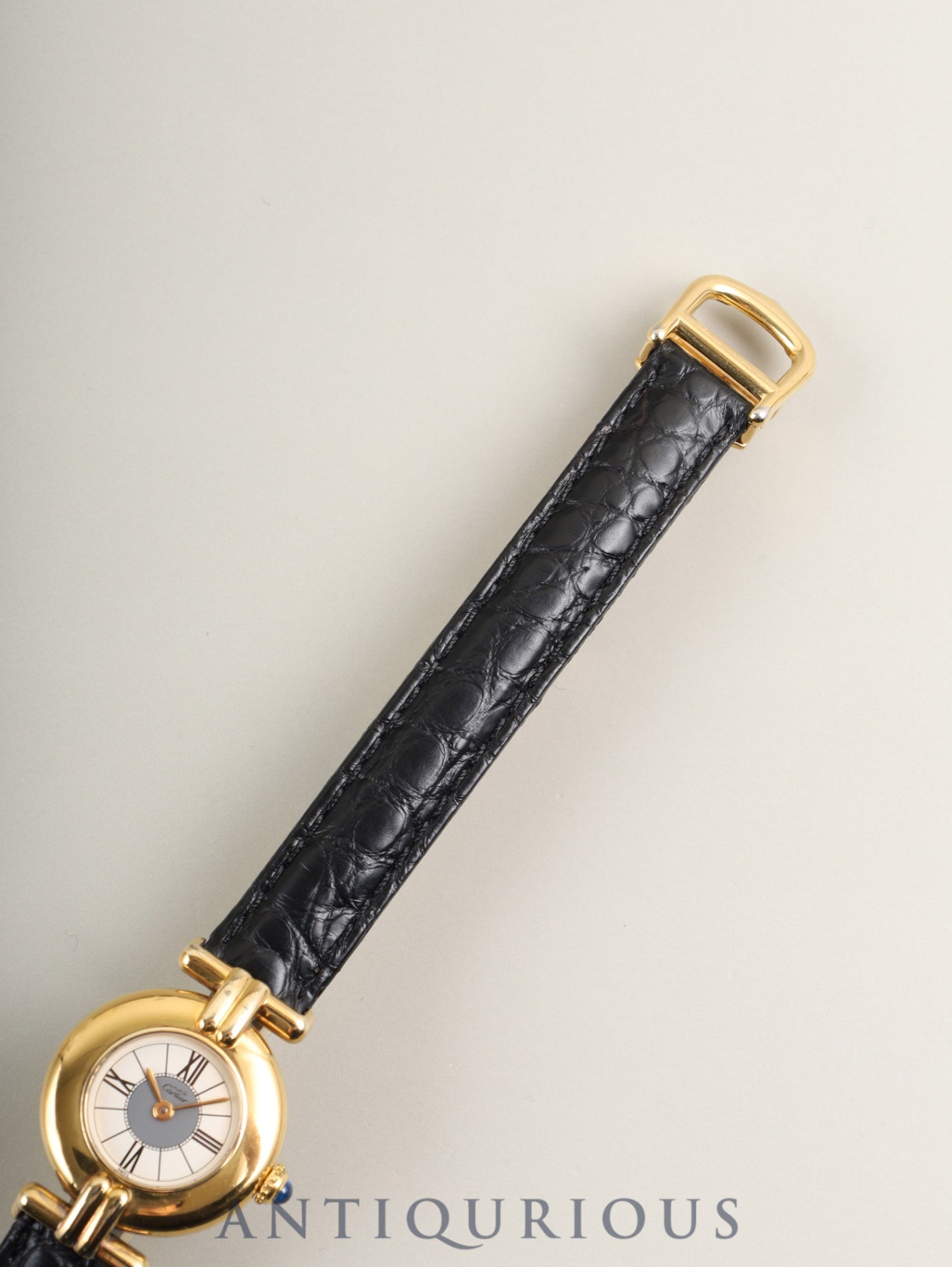 カルティエ マストコリゼ 590002 クォーツ Cal.690 SV925 革 純正D