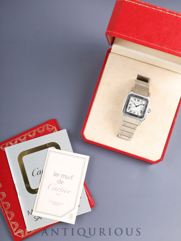 カルティエ サントス ガルベ LM 2960 自動巻き Cal.ETA2671 SS SS ホワイトローマン文字盤 箱 冊子 オーバーホール済み
